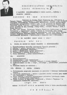 Ulotka wyborcza kandydata na senatora Józefa Dziedziny