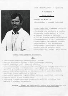 Ulotka wyborcza kandydata na posła Komitetu Wyborczego Ruchu Chrześcijańsko-Społecznego "Przymierze" w okręgu siedlecko-bialskopodlaskim - Ryszarda Rościńskiego