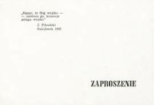 Zaproszenie na uroczystość obchodów 70-tej rocznicy Bitwy Warszawskiej "Cud nad Wisłą" w Białej Podlaskiej w dn. 12.08. 1990 r.
