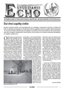 Echo Studzianki : kwartalnik Stowarzyszenia Rozwoju Miejscowości Studzianka R. 4 (2012) nr 3-4 (13-14)