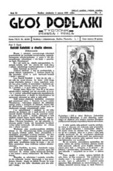 Głos Podlaski : tygodnik prawdą i pracą R. 6 (1935) nr 9