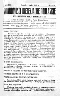 Wiadomości Diecezjalne Podlaskie R. 13 (1931)nr 6-7