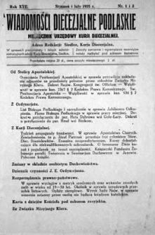 Wiadomości Diecezjalne Podlaskie R. 17 (1935) nr 1-2
