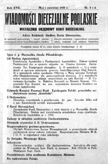Wiadomości Diecezjalne Podlaskie R. 17 (1935) nr 5-6