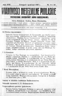 Wiadomości Diecezjalne Podlaskie R. 17 (1935) nr 11-12