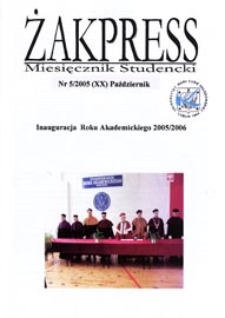 Żakpress : miesięcznik studencki R.3 (2005) nr 5 (XX) październik