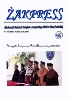 Żakpress : miesięcznik studencki R. 4 (2006) nr 14 (XIX) październik