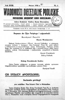 Wiadomości Diecezjalne Podlaskie R. 18 (1936) nr 3