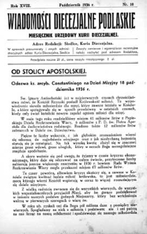 Wiadomości Diecezjalne Podlaskie R. 18 (1936) nr 10