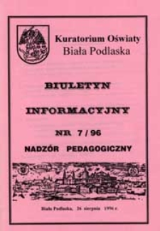 Biuletyn Informacyjny : Kuratorium Oświaty Biała Podlaska R. 5 (1996) nr 7