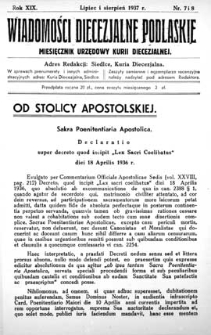Wiadomości Diecezjalne Podlaskie R. 19 (1937) nr 7-8