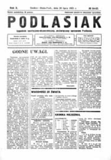 Podlasiak : tygodnik polityczno-społeczno-narodowy, poświęcony sprawom ludu podlaskiego R. 10 (1931) nr 24-27