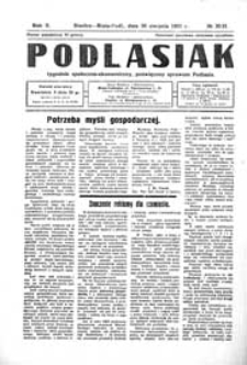 Podlasiak : tygodnik polityczno-społeczno-narodowy, poświęcony sprawom ludu podlaskiego R. 10 (1931) nr 30/31