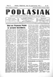 Podlasiak : tygodnik polityczno-społeczno-narodowy, poświęcony sprawom ludu podlaskiego R. 10 (1931) nr 35