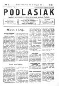 Podlasiak : tygodnik polityczno-społeczno-narodowy, poświęcony sprawom ludu podlaskiego R. 10 (1931) nr 37