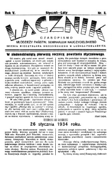 Łącznik : miesięcznik młodzieży Państwowego Seminarium Nauczycielskiego im.Mieczysława Brzezińskiego w Leśnej Podlaskiej R. 5 (1934) nr 3 (styczeń/luty)