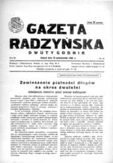 Gazeta Radzyńska R. 3 (1935) nr 20