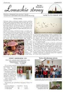 Łomaskie Strony : biuletyn mieszkańc&oacute;w Łomaz i okolic R. 2 (2010) nr 9 (11)