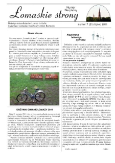Łomaskie Strony : biuletyn mieszkańców Łomaz i okolic R. 3 (2011) nr 7 (21)