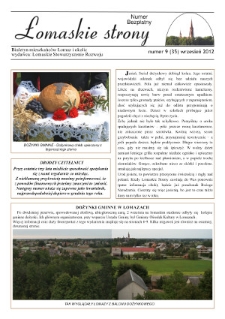 Łomaskie Strony : biuletyn mieszkańc&oacute;w Łomaz i okolic R. 4 (2012) nr 9 (35)