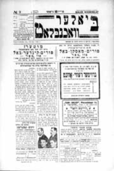 Bialer Wochenblat : organ fur der cjonistyszer organizacje in Bialer Podlaska R. 3 (1936) nr 9