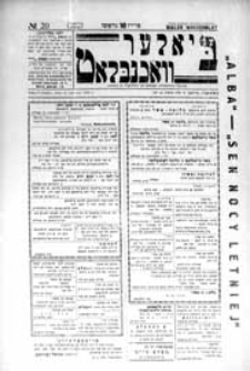 Bialer Wochenblat : organ fur der cjonistyszer organizacje in Bialer Podlaska R. 3 (1936) nr 20