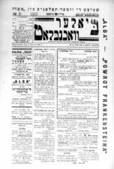 Bialer Wochenblat : organ fur der cjonistyszer organizacje in Bialer Podlaska R. 3 (1936) nr 21