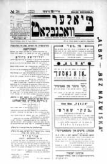 Bialer Wochenblat : organ fur der cjonistyszer organizacje in Bialer Podlaska R. 3 (1936) nr 26