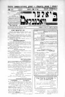 Bialer Wochenblat : organ fur der cjonistyszer organizacje in Bialer Podlaska R. 3 (1936) nr 37