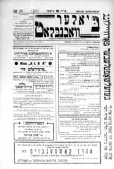 Bialer Wochenblat : organ fur der cjonistyszer organizacje in Bialer Podlaska R. 3 (1936) nr 38