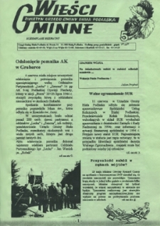 Wieści Gminne : biuletyn Urzędu Gminy w Białej Podlaskiej R. 1 (1995) nr 5