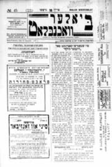 Bialer Wochenblat : organ fur der cjonistyszer organizacje in Bialer Podlaska R. 4 (1937) nr 45