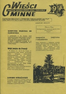 Wieści Gminne : biuletyn Urzędu Gminy w Białej Podlaskiej R. 1 (1995) nr 9