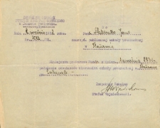 Nominacja Jana Makaruka na kierownika szkoły powszechnej w Komarnie gm. Zakanale