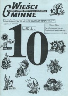 Wieści Gminne : biuletyn Urzędu Gminy w Białej Podlaskiej R. 1 (1995) nr 10