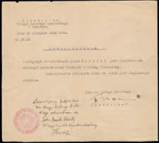 Zaświadczenie potwierdzające pełnienie funkcji inspektora szkolnego pow. Biała Podlaska przez Jana Makaruka