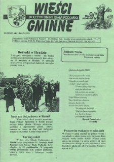 Wieści Gminne : biuletyn Urzędu Gminy w Białej Podlaskiej R. 2 (1996) nr 9