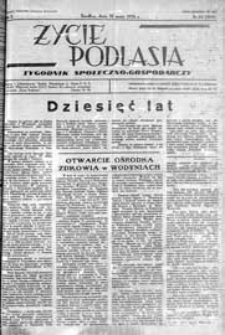 Życie Podlasia: pismo społeczno-gospodarcze R. 3 (1936) nr 22 (109)