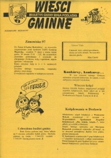 Wieści Gminne : biuletyn Urzędu Gminy w Białej Podlaskiej R. 3 (1997) nr 1