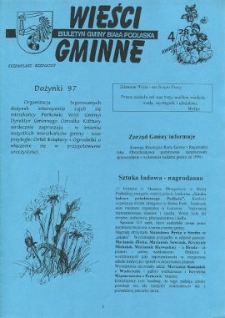 Wieści Gminne : biuletyn Urzędu Gminy w Białej Podlaskiej R. 3 (1997) nr 4