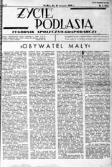 Życie Podlasia: pismo społeczno-gospodarcze R. 5 (1938) nr 2 (194)