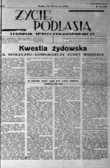 Życie Podlasia: pismo społeczno-gospodarcze R. 5 (1938) nr 23 (215)