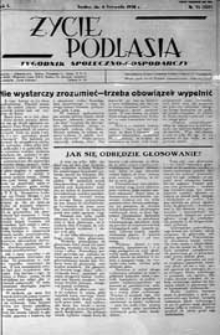 Życie Podlasia: pismo społeczno-gospodarcze R. 5 (1938) nr 35 (227)