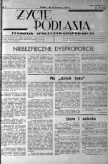 Życie Podlasia: pismo społeczno-gospodarcze R. 4 (1937) nr 17 (156)