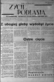 Życie Podlasia: pismo społeczno-gospodarcze R. 4 (1937) nr 19 (159)