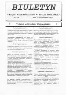 Biuletyn Urzędu Wojewódzkiego w Białej Podlaskiej R. 1 (1994) nr 7