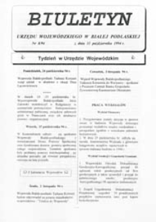 Biuletyn Urzędu Wojewódzkiego w Białej Podlaskiej R. 1 (1994) nr 8