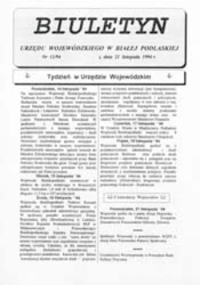 Biuletyn Urzędu Wojewódzkiego w Białej Podlaskiej R. 1 (1994) nr 11