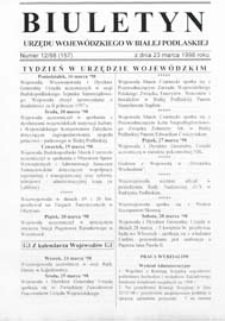 Biuletyn Urzędu Wojewódzkiego w Białej Podlaskiej R. 5 (1998) nr 12 (157)