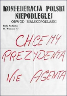 Plakat wyborczy Konfederacji Polski Niepodległej